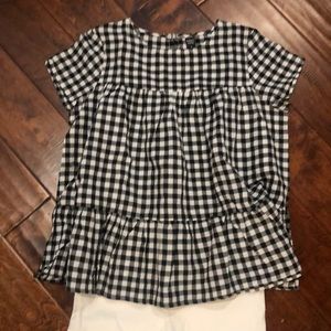 Black and white Gingham top